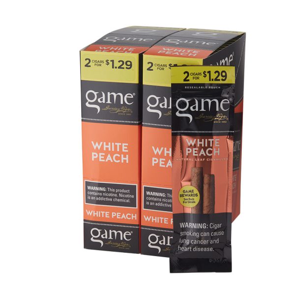 Garcia Y Vega Cigarillos 2 for 1.29 White Peach 30/2 Natural