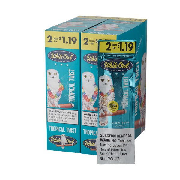 White Owl Foil Fresh Cigarillos Tropical Twist 30/2 Natural