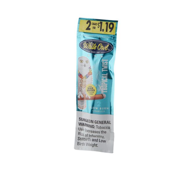 White Owl Foil Fresh Cigarillos Tropical Twist (2) Cigar Sample