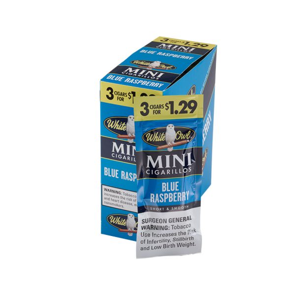 White Owl Mini Cigarillo Blue Raspberry 15/3 Natural
