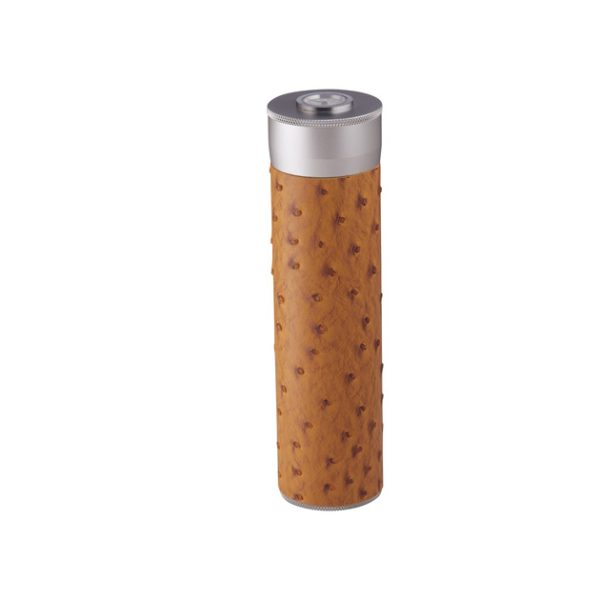 Ostrich 3 Cigar Humidor Tube Brown