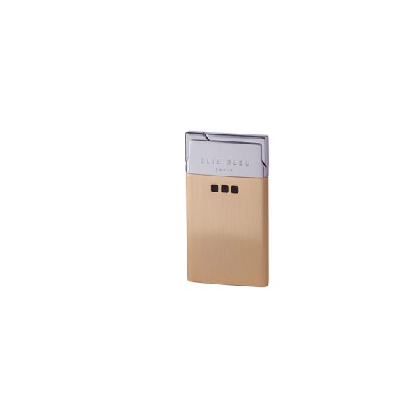 Elie Bleu J-11 Thin Jet Flame Lighter Satin Two-Tone Gold