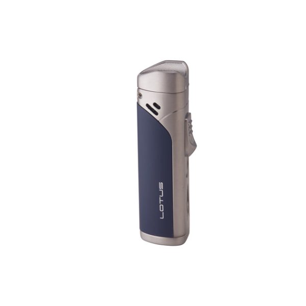 Lotus Monarch Single Flame Lighter Blue